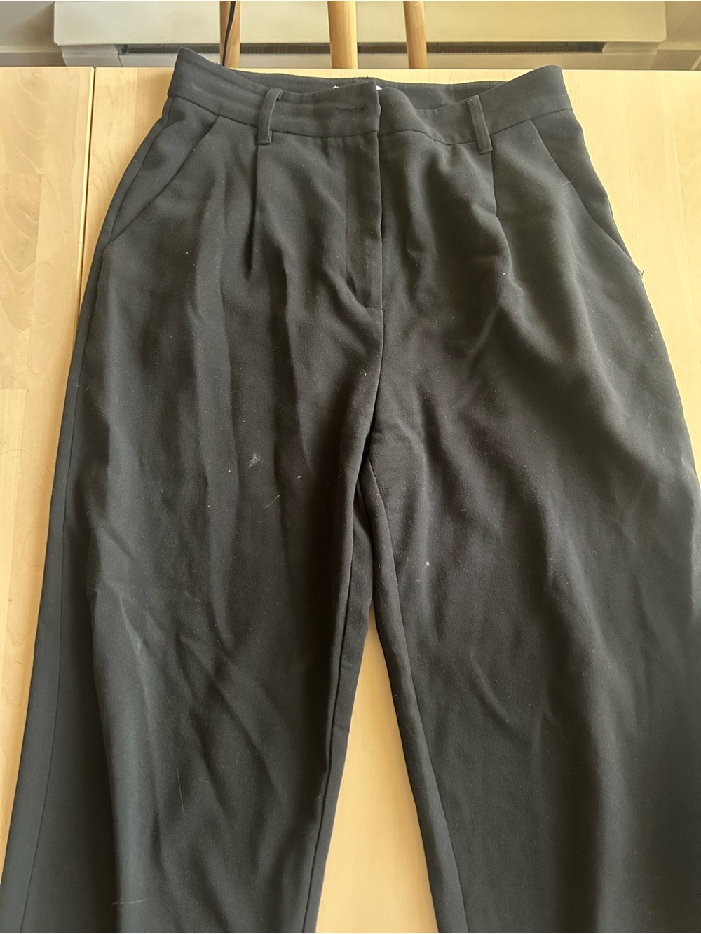Women Black Dress Trousers - Classic Straight Fit
